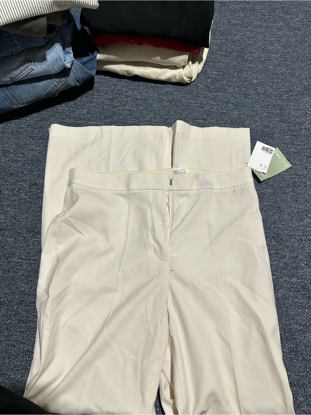 H&M Cream Women's Dress Pants